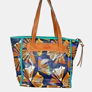 FOSSIL Color Pencil Shaving Coated Canvas Tote